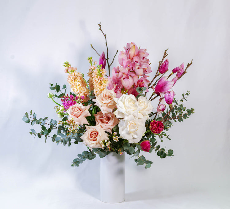 Delicate, pretty pastel toned blooms flowers